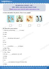 Đề thi học kì 1 Tiếng Anh 4 iLearn Smart Start - Đề số 7